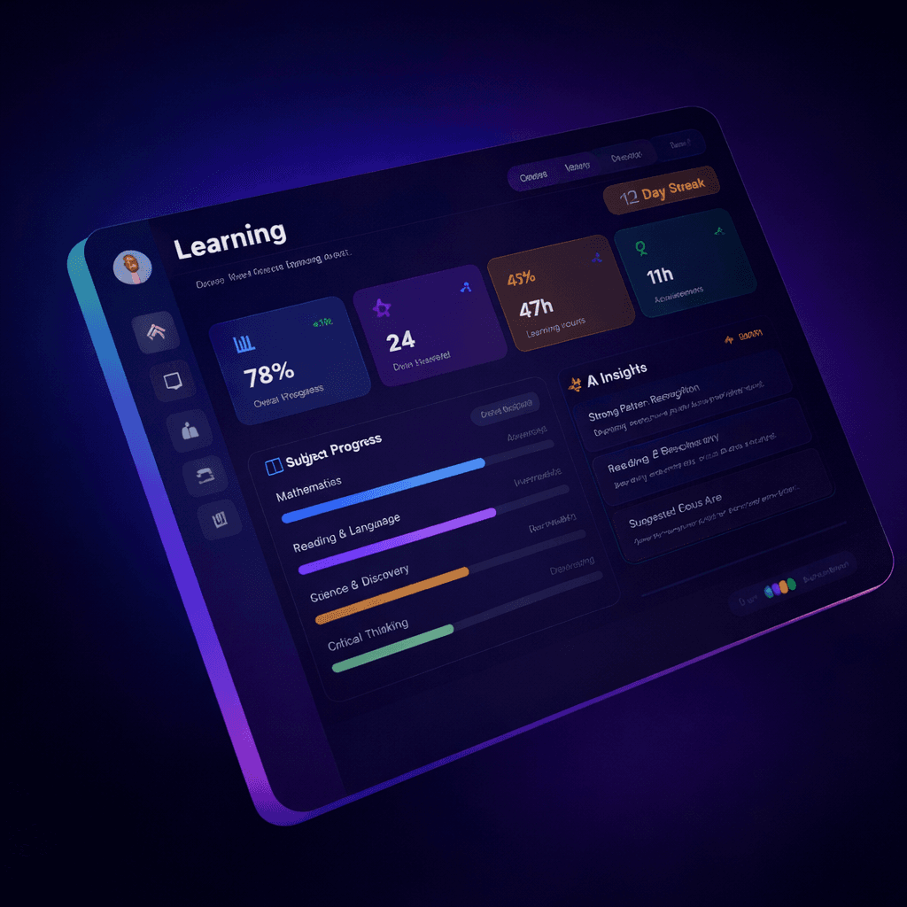Eduvora Learning Platform - Interactive dashboard with gamified progress tracking