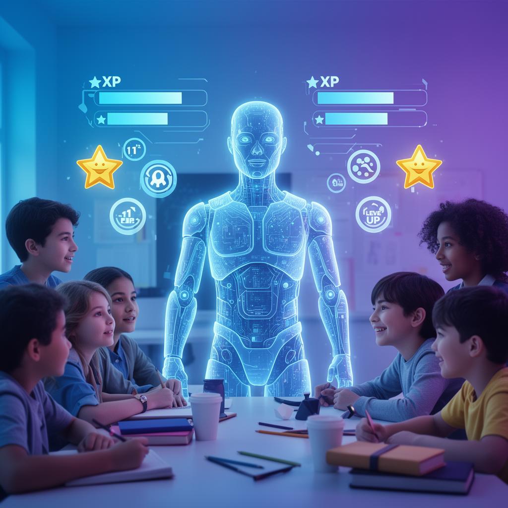 Children learning with Eduvora's interactive gamified platform